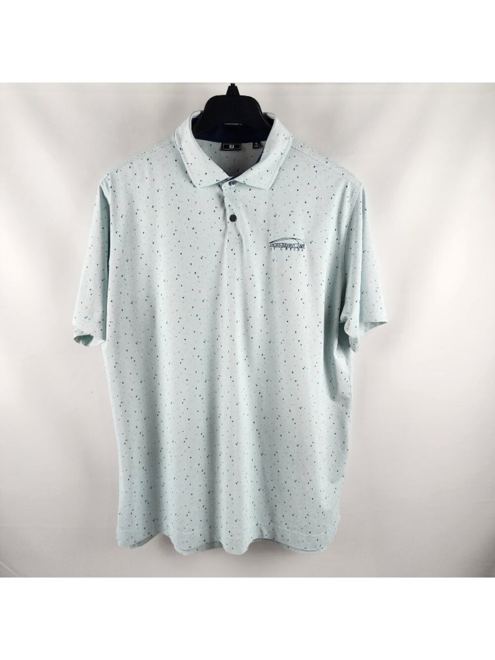 FootJoy Shirt Mens XL Multi Splatter S/S Golf Polo Chest Logo